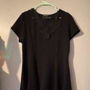 Forever 21 black dress with mesh neckline